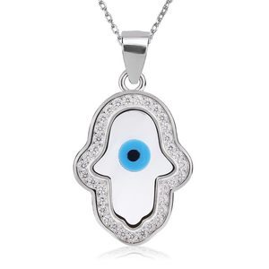 Elegante Collar de Plata 925 con Colgante de Ojo Turco y Circonita Cúbica, Regalo de Moda para Hombres, Mujeres, Niños, Niñas, Hermanas o Amantes - Product Image 1