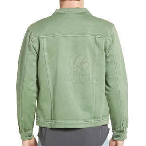 ออกแบบแจ็คเก็ตยีนส์ของคุณเอง แจ็คเก็ตยีนส์ผู้ชายสั่งทำพิเศษ MOQ ต่ำ แจ็คเก็ตยีนส์ผู้ชายสำหรับฤดูหนาว - Product Image 3