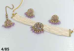 DERNIÈRE MOTIPEARL ANTIQUE & DROP COLLIER FANTAISIE PLAQUÉ OR À LA MODE AVEC ENSEMBLE DE BOUCLES D'OREILLES ET ENSEMBLE DE BIJOUX POUR FEMMES - Product Image 4