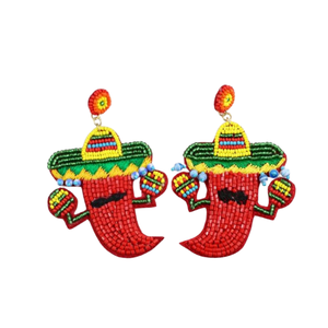 Vente en gros de bijoux Cinco De Mayo fabriqués à la main jaune perlé Margarita boucles d'oreilles Lime Wedge plaqué or pour les mariages fêtes cadeaux - Product Image 3