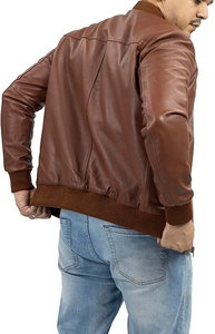 Winter Wear New Style Leather <b>Jacket</b> Stand Collar Front Logo Customized Color Breathable <b>Lightweight</b> High Quality <b>for</b> <b>Men</b> - Product Image 2
