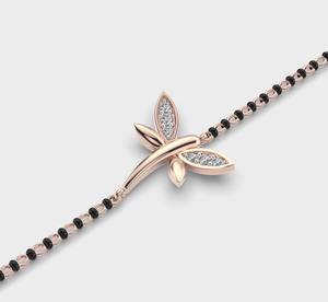 Pulsera Clara Leaf con Diamantes en Oro Amarillo/Blanco y Oro Rosa de 14 Quilates, Estilo Étnico para Mujer, Chapada en Rodio, Certificada por IGI, Diamantes Cultivados en Laboratorio - Product Image 6