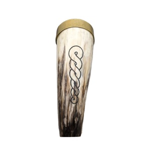 Tasse à corne à boire Viking en verre fabriqué à la main du fabricant Tankard Artisanat naturel poli d'Inde - Product Image 1