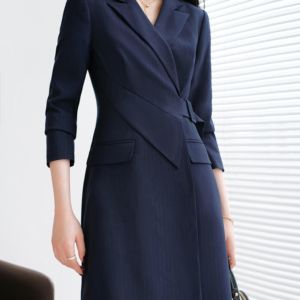 ชุดเดรสหรูหราสำหรับผู้หญิงชุดเดรสลำลองยาวถึงเข่าชุดเดรสทำงานแบบทางการ - Product Image 3