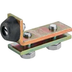 HELM 1300 P Tope de perfil de acero para barra de cortina, 300, accesorio chapado en zinc amarillo - Product Image 1