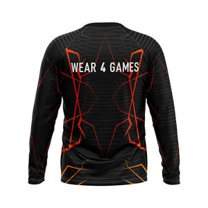 T-shirts de sport pour hommes, col rond, respirants, à séchage rapide, compression, jersey d'entraînement, imprimé, coupe ajustée, haut actif pour la salle de sport - Product Image 5