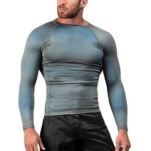 Chemise de compression respirante de haute qualité UPF50 pour hommes, rashguard MMA, personnalisez votre propre logo, manches longues sublimées - Product Image 1