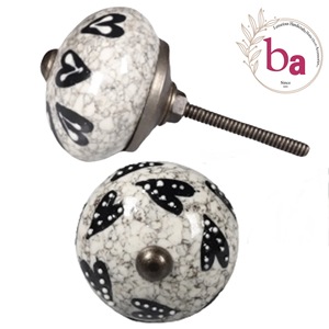 Boutons en céramique et métal de couleur mélangée Direct Craftsman CK 558, design industriel, tiroir, armoire, commode, chambre à coucher, appartement - Product Image 1