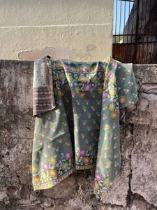 Couette réversible en coton Kantha imprimé vintage – Couvre-lit indien fait main - Product Image 5