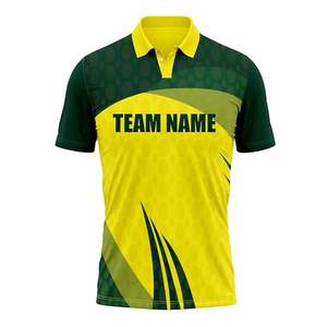 Sublimación Camiseta personalizada Diseño Cricket Team Jerseys Nuevo diseño Sublimación Cricket Shirt Bádminton Poliéster Polo Shirt - Product Image 1