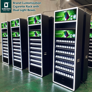 Exhibidor de Cigarrillos Pequeño con Múltiples Colores de Iluminación para Mostradores de Supermercados, Montaje en Pared - Product Image 4