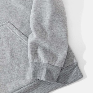 Sudadera con capucha para hombre y mujer, prenda deportiva Unisex de tela de esponja, color gris, 3729 - Product Image 3