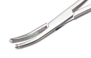 Ensemble d'instruments chirurgicaux en acier inoxydable Faure, serrures longitudinales manuelles, clip droit et incurvé, 1x2 dents, artère, certifié CE - Product Image 5