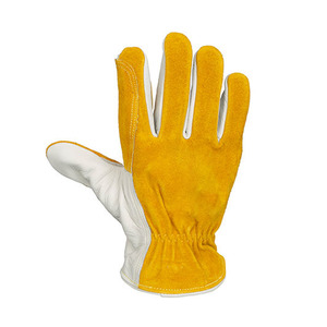 Guantes reforzados Palm Drivers Cuero de vaca dividido y de grano Superventas para uso industrial Resistente a la abrasión - Product Image 3
