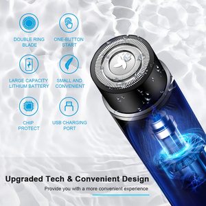 Afeitadora Eléctrica Recargable USB para Mujer, Afeitadora Rotatoria de Una o Dos Cuchillas para Rostro, Cuerpo y Bikini, Indicador LED IPX7 para Uso en Autocaravanas - Product Image 4