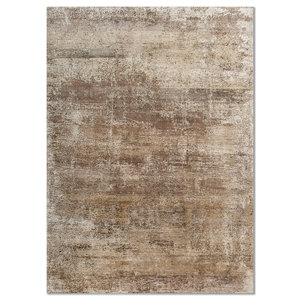 Tapis en laine et soie noué à la main Entropy Ivory Esh-13002, motif abstrait, pour salon, couloir, modèle puzzle pour adolescents - Product Image 1
