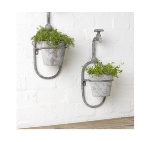 Maceta colgante de pared para interiores y exteriores, Material galvanizado de Color plateado, maceta decorativa de Metal para el hogar y el jardín con tamaño personalizado - Product Image 3