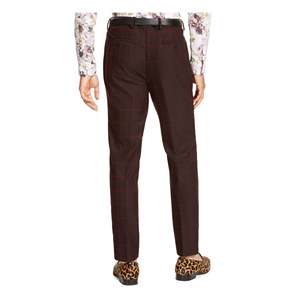 Pantaloni slim fit da uomo INC International Concepts, modello Windowpane, neri, taglia 36X30, tessuto in lana pettinata, modello dritto - Product Image 2