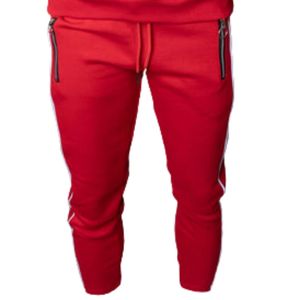 Conjunto Deportivo Rojo para Hombre, Sudadera con Cierre y Pantalones Jogger, Ropa Deportiva de Algodón, Traje de Entrenamiento Unisex - Product Image 4