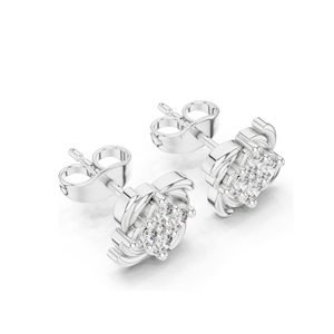 Boucles d'oreilles clous en or 18 carats, 14 carats, 10 carats et argent 925 avec diamants de laboratoire en grappe en spirale de 0,36 carats, clarté VVS-VS EF, rose, jaune, blanc - Product Image 4