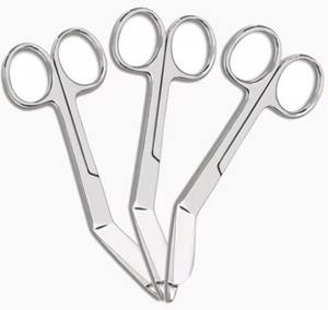 Tijeras para Vendas Lister de Acero Inoxidable, Rectas y Curvas, Tijeras Médicas para Trauma y Cirugía, 14.5 cm - Product Image 2