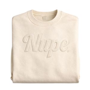 Sudadera de chenilla color crema de la fraternidad Solid Nupe Kappa Alpha Psi, talla exacta, forro polar premium, ropa bordada con letras griegas - Product Image 6