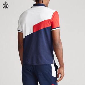 Nueva llegada de polos con pantalones cortos para correr para adultos/conjuntos de verano con parches de dos tonos para niños - Product Image 5