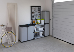 Mongardi Matériau PP PVC durable Unité à 3 étagères Charge de 50 kg par étagère L80 X L40 X H85 cm Couleur grise Dimensions - Product Image 5