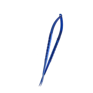Microchirurgie Bleu Titane Enduit Ciseaux Lame Longueur 15 mm Sharp Lame Incurvée 6.12 Pouces Micro Ciseaux - Product Image 5