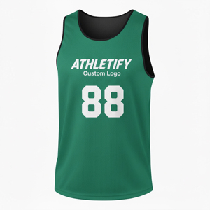 Vente en gros de maillots de basketball personnalisés pour hommes ensembles d'uniformes d'équipe réversibles 100% polyester maille respirante antibactérienne à séchage rapide - Product Image 1