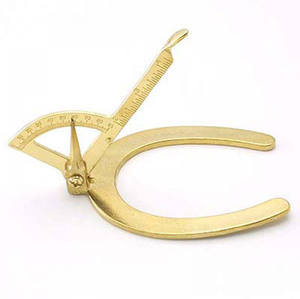 Outils de maréchal-ferrant professionnels de qualité supérieure, réutilisables, jauge de niveau de sabot pour chevaux, instrument vétérinaire en laiton, correction de l'angle du sabot - Product Image 3