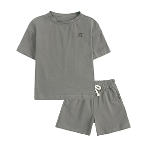 Conjunto de chándales para niños al por mayor con Sudadera con capucha y joggers con logotipo personalizado - Product Image 1