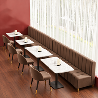 Ensemble de meubles de restaurant moderne et luxueux pour café, bistrot, hôtel, chaises et tables rembourrées en velours