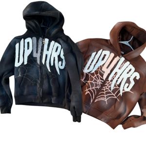 Sudaderas con capucha de algodón 100% con cremallera superior y logotipo personalizado para invierno - Product Image 1