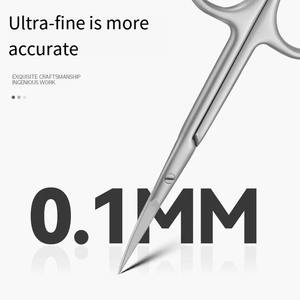 Ciseaux à cuticules professionnels de haute qualité en acier inoxydable incurvés et durables pour la manucure - Product Image 2