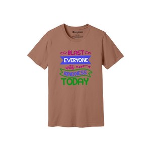 T-shirt en tissu 100% coton imprimé sur le thème de la gentillesse, grammage lourd (160-180 GSM), 12 couleurs disponibles, personnalisez votre propre design et placement - Product Image 1