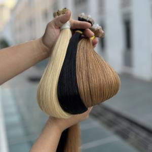 Longs prolongements vietnamiens lisses et soyeux de cheveux vierges colorés tous les cheveux alignés par cuticules - Product Image 2