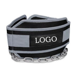 2025 logotipo personalizado gimnasio EQUIPO DE Fitness accesorio Cadena de acero con función de inmersión de nailon ejercicio ponderado cinturón tirar accesorio - Product Image 2