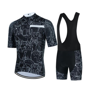 Ensemble de maillot de cyclisme d'été pour hommes le plus vendu respirant antibactérien à séchage rapide écologique Spandex/coton à manches courtes vtt - Product Image 6