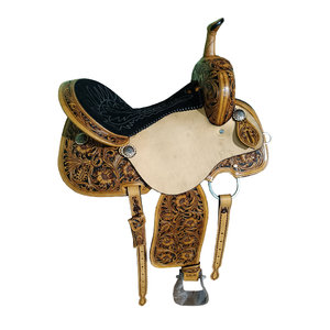 ROYAL INTERNATIONAL Meilleures Offres Tapis de Selle Western Artisanal en Cuir de Vache Argentin Sculpté à la Main Fabriqué en Inde pour Selle de Course - Product Image 1