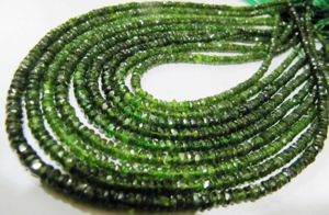Cuentas Facetadas de Turmalina Verde Natural de Alta Calidad, Tamaño 3-4 mm, Hilo de 16 Pulgadas de Largo, para la Elaboración de Joyas - Product Image 2