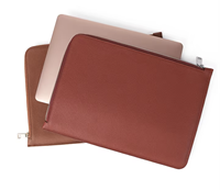 Housse d'ordinateur portable professionnelle moderne et personnalisable en cuir PU, légère, imperméable, portable, design de voyage, compatible MacBook Pro et téléphone