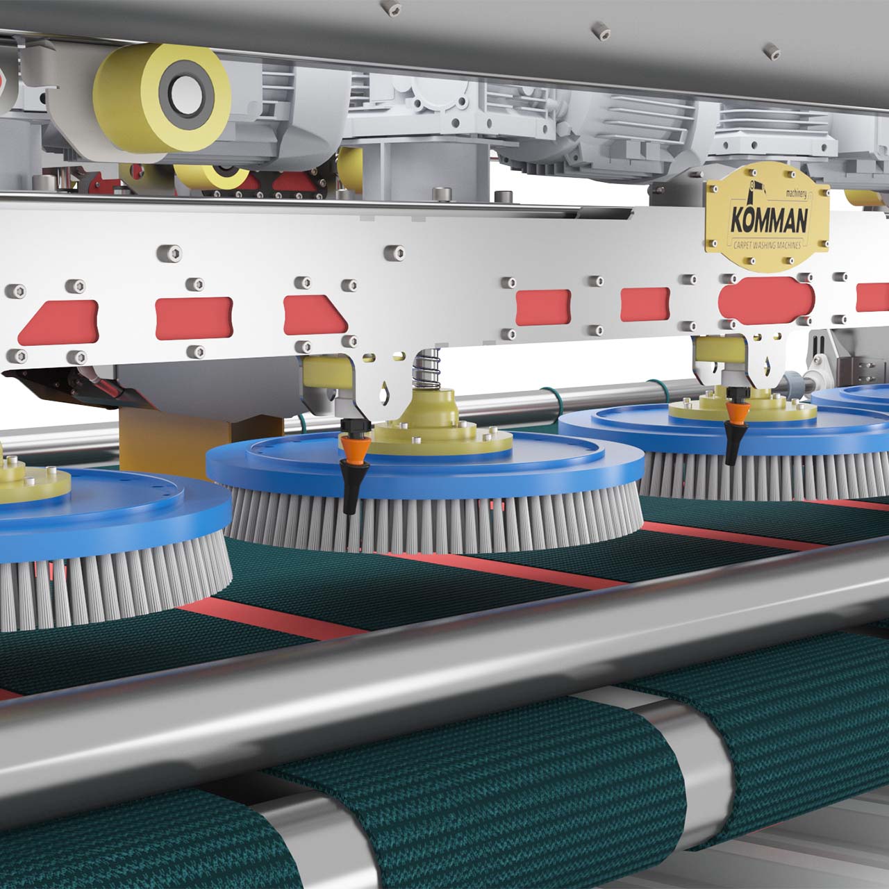 5 brush automatic carpet washing machine