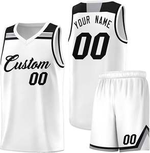 Uniforme de basket-ball de bonne qualité pour hommes 100% polyester matériel bas quantité minimale de commande uniforme de basket-ball d'équipe - Product Image 2