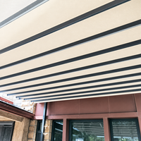 Auvent pliable en alliage d'aluminium recouvert de PVC, télécommande, imperméable, coupe-vent, pare-soleil pour jardin, balcon, terrasse