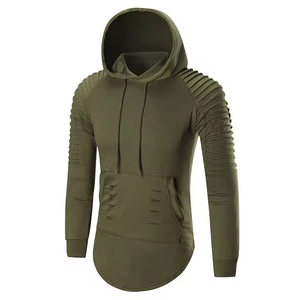 Haute qualité personnalisé hommes hiver à capuche Street Wear à manches longues coupe régulière couleur unie décontracté hauts hommes sweats à capuche brodés - Product Image 2