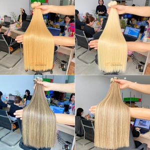 Meilleure qualité prix de gros paquets de cheveux vierges de qualité 12A sans extensions de cheveux de trame synthétiques personnaliser les couleurs - Product Image 3