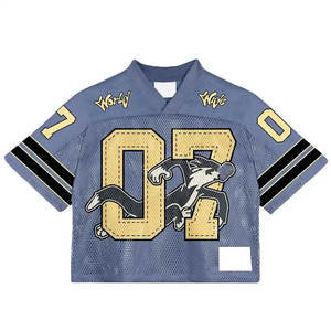 Camisetas de fútbol profesional para hombres americanos, logotipo personalizado, tela de secado rápido, malla, ropa deportiva, camiseta transpirable de talla grande - Product Image 4