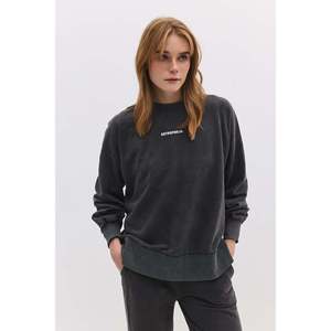 Sudadera con Efecto Desgastado y Eslogan - Product Image 1