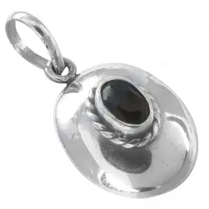 Collier pendentif en argent 925 avec pierre précieuse noire, fait à la main, plaqué or rose et rhodium, pendentif de forme émeraude pour femmes - Product Image 2